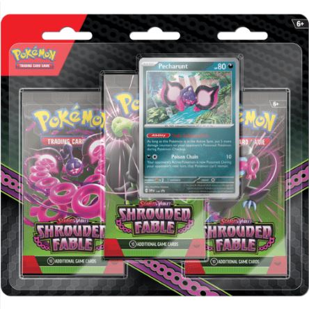 POKEMON 3-PACK BLISTER SHROUDED FABLE PECHARUNT SV 6.5 (ENG)