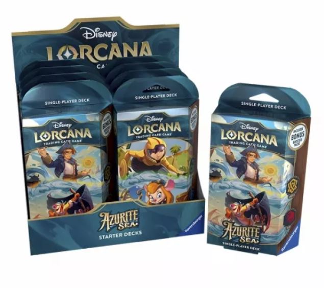 Disney Lorcana Display Mazos para un jugador (8 unidades) Azurite Sea