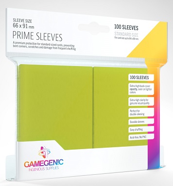 GAMEGENIC PRIME SLEEVES LIME