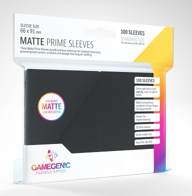 GAMEGENIC MATTE PRIME SLEEVES BLACK