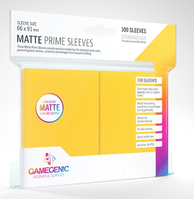 GAMEGENIC MATTE PRIME SLEEVES YELLOW