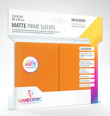 GAMEGENIC MATTE PRIME SLEEVES ORANGE