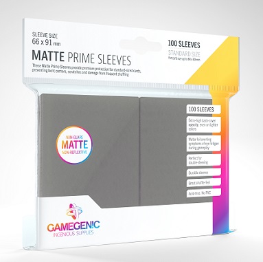 GAMEGENIC MATTE PRIME SLEEVES DARK GRAY