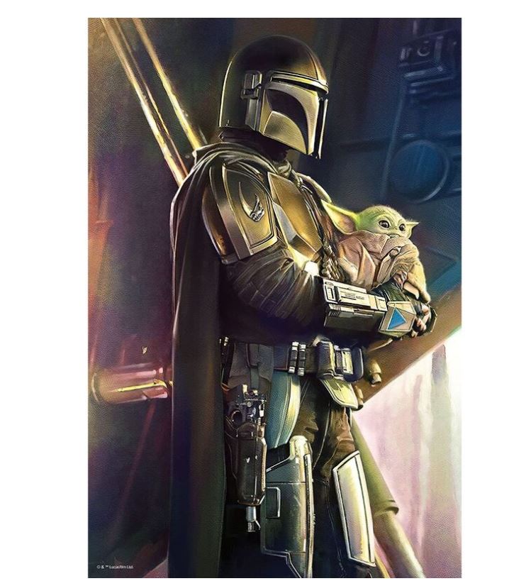 PUZZLE LENTICULAR THE MANDALORIAN MANDO Y GROGU