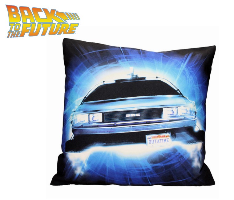 COJIN CUADRADO 45x45CM  DELOREAN ROADS REGRESO AL FUTURO45x45CM ENVASADO VACIO